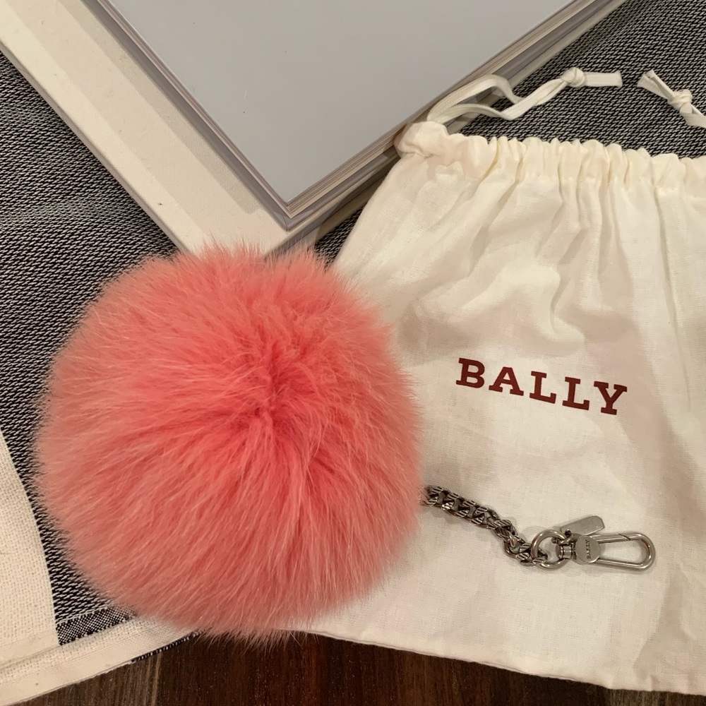Bally 100% Mink Fur Keychain